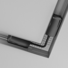 Коннектор питания угловой Radity встраиваемый черный TRA084CPC-B-12