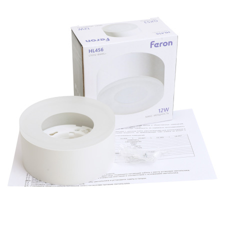 Светильник потолочный Feron HL456 12W, 230V, GX53, белый