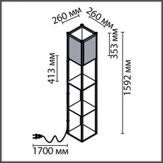 8090/1F COMFI LN25 кофейный/белый, дерево/текстиль Торшер Е27 1*60W 220V PRACTIC