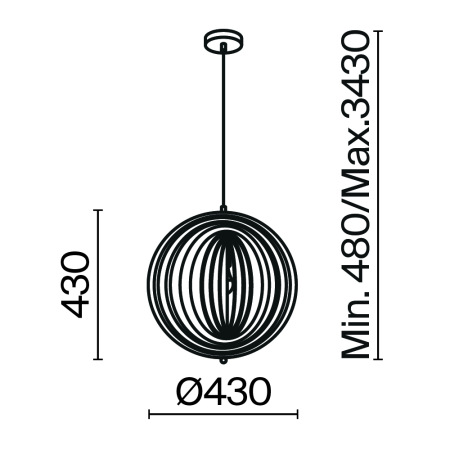 Подвесной светильник Roots E27х1, MOD197PL-01W