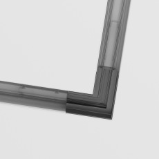 Коннектор угловой Gravity встраиваемый черный TRX010CL-22B