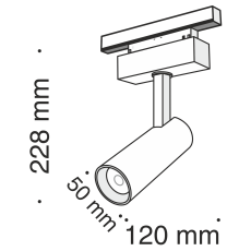 Трековый светильник Focus Led S35 3000K 9Вт 24°, TR019-2-10W3K-B