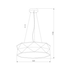 Подвесной светильник TK Lighting 3311 Kantoor White