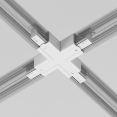 Коннектор Х-образный Trinity белый, TRA005CX-31W