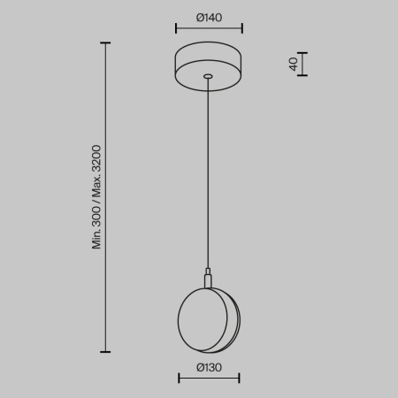 Подвесной светильник Mind 3000К 10Вт, MOD299PL-L10BC3K