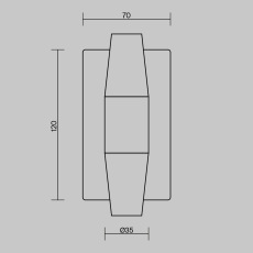 Настенный светильник (бра) Arana 3000К 6Вт, MOD401WL-L6BS3K
