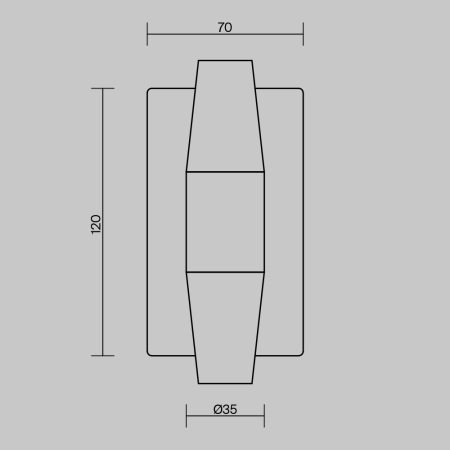 Настенный светильник (бра) Arana 3000К 6Вт, MOD401WL-L6BS3K