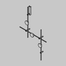 Основание настенное Wall для трековых светильников Flarity TFC-Flar-W01-B,черный