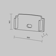 Комплект заглушек (для профиля ALM-6214SB-S-2M/ALM-6214TB-S-2M) 2 шт.