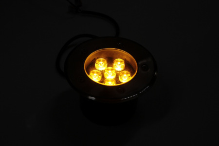 Прожектор G-MD100-Y грунтовой LED-свет желтый D150, 6W, 12V