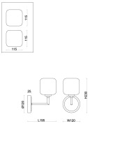 Настенный светильник (бра) Freya FR5373WL-01BS