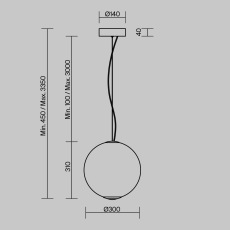 Подвесной светильник Bruma 3000К 15Вт, MOD397PL-L15CH3K