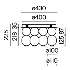 Потолочный светильник Drop 3000К 60Вт, MOD273CL-L60G3K