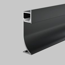 Алюминиевый профиль плинтус с подсветкой 53x14, ALM-5314-B-2M