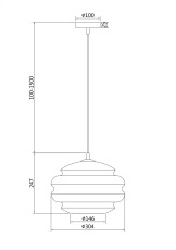 Подвесной светильник Ruche E27x1, P079PL-01CG