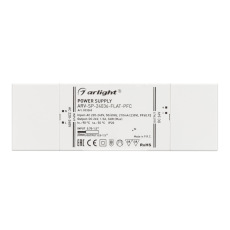 Блок питания ARV-SP-24036-FLAT-PFC (24V, 1.5A, 36W) (Arlight, IP20 Пластик, 5 лет)