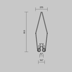 Комплект креплений (для профиля ALM-8832-S-2M) 4 шт.