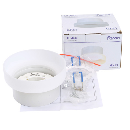 Светильник потолочный Feron HL460 Barrel OPAL 12W, 230V, GX53, белый