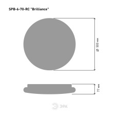 Светильник потолочный светодиодный ЭРА Классик с ДУ SPB-6-70-RC R Brilliance 70Вт 3000-6500К 5950Лм круглый