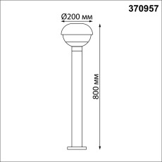 370957 STREET NT23 357 черный Светильник ландшафтный IP54 E27 max 40W 220-240V ACORN