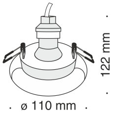 Встраиваемый светильник Gyps Modern 1x35Вт GU10, DL006-1-01-W