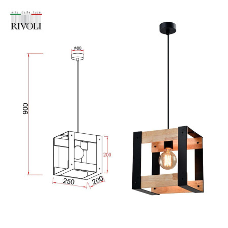 Подвесной светильник Rivoli Eve 5144-201 Б0054982