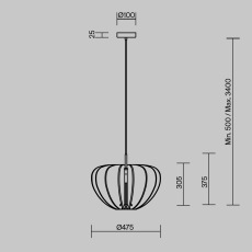 Подвесной светильник Cambio E27х1, MOD398PL-01S