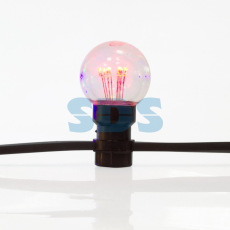 Гирлянда LED Galaxy Bulb String 10м, черный КАУЧУК, 30 ламп*6 LED МУЛЬТИ, влагостойкая IP65