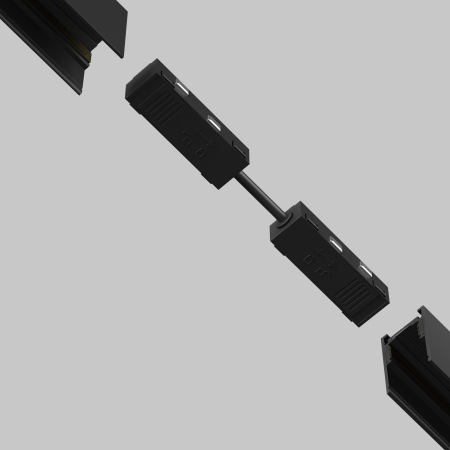 Коннектор питания прямой гибкий 5см Exility черный, TRA034CPC-42B-5-1