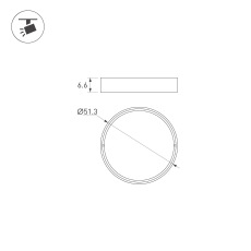 Светофильтр LGD-ARTIFACT-COLORFUL-FRAME-R55 (BK-RD) (Arlight, Металл)