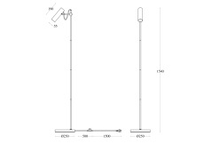Напольный светильник (торшер) Bansky GU10х1 40Вт, MOD129FL-01W