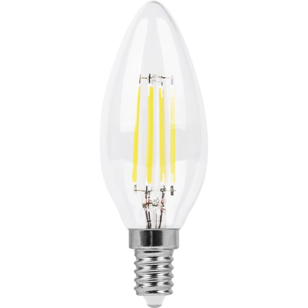 Лампа светодиодная, (9W) 230V E14 4000K прозрачная, LB-73