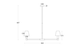 Подвесной светильник Tet-a-tet E14x9, MOD104PL-09B