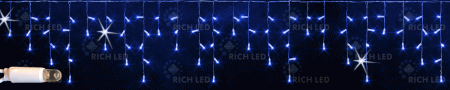 Светодиодная бахрома Rich LED 3*0.5 м, мерцающая, соединяемая (до 10 шт). 112 LED. Влагозащитный колпачок. RL-i3*0.5F-CB/B