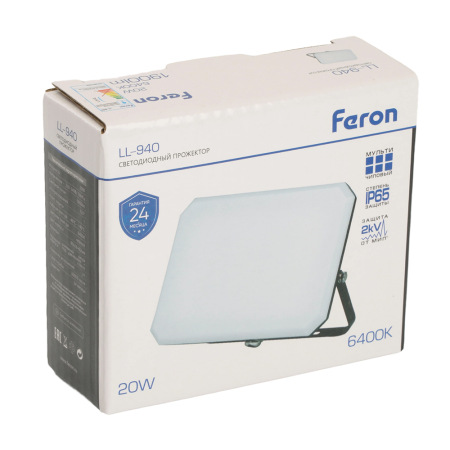 фото Светодиодный прожектор Feron LL-940 IP65 20W 6400K