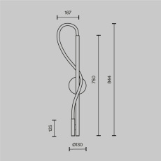 Настенный светильник (бра) Tau 3000К 13Вт, MOD146WL-L12B3K