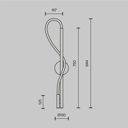 Настенный светильник (бра) Tau 3000К 13Вт, MOD146WL-L12B3K