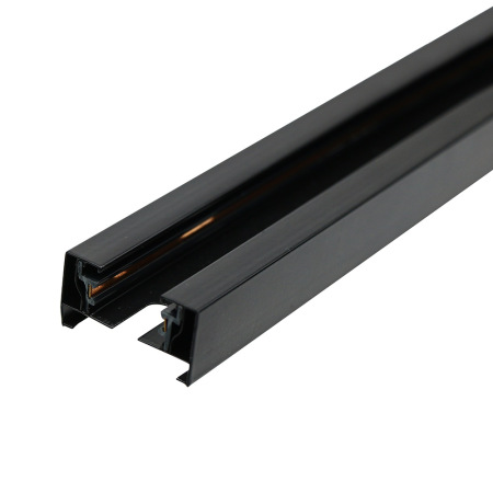 Шинопровод для трековых однофазных светильников, черный, 1м, в наборе токоввод, заглушка, крепление, CAB1007