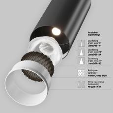Трековый светильник Focus Led Unity 3000K 12Вт 50°, TR021-1-12B3K-W-B