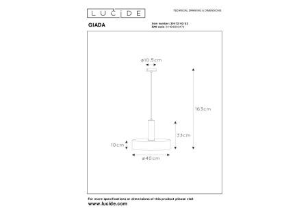 Подвесной светильник Lucide Giada 30472/40/02