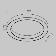 Потолочный светильники Lua 3000К 45Вт 120°, C093CL-45W3K-B