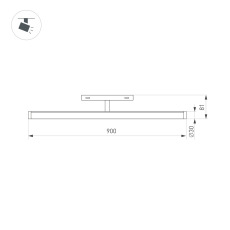 Светильник MAG-ORIENT-TUBE-TURN-L900-30W Warm3000 (WH, 180 deg, 48V) (Arlight, IP20 Металл, 3 года)