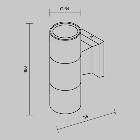 Настенный светильник (бра) Bowery GU10х2 50Вт IP 54, O574WL-02B