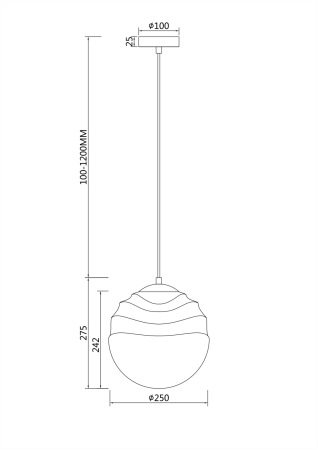 Подвесной светильник Vinare P074PL-01BS