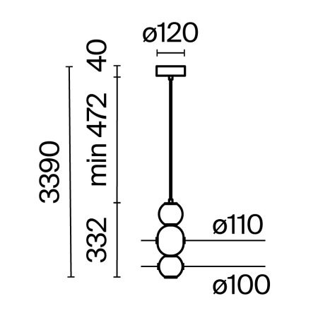 Подвесной светильник Drop 3000К 16Вт, MOD273PL-L16G3K