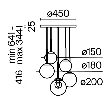Подвесной светильник Basic form G9х5, MOD521PL-05G
