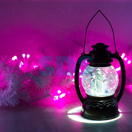 Гирлянда Мишура LED  3 м  Прозрачный ПВХ, 288 диодов, цвет розовый