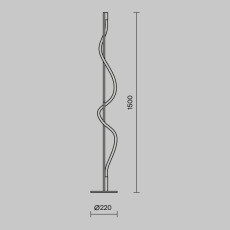Напольный светильник (торшер) Tau 3000К 15Вт MOD166FL-L15B3K