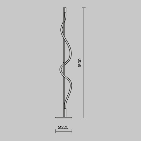 Напольный светильник (торшер) Tau 3000К 15Вт MOD166FL-L15B3K