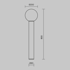 Ландшафтный светильник Bold E27х1 60Вт IP 54, O598FL-01B
